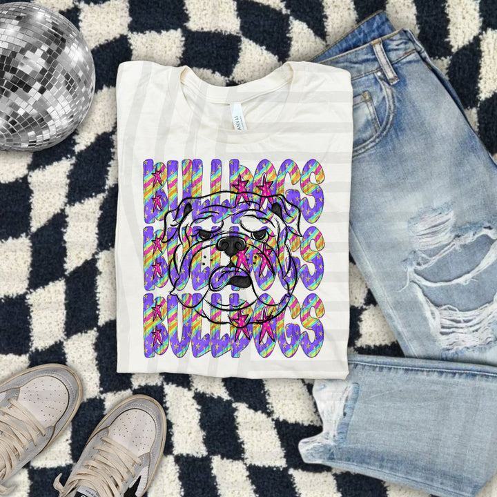 Rainbow Swirl Mascot Outlines DTF Print