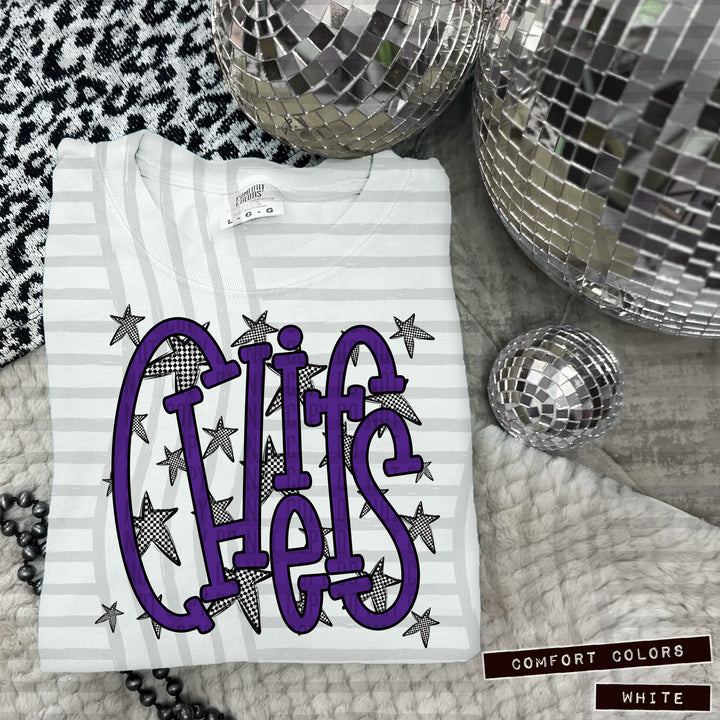 Purple Staggered DTF Print