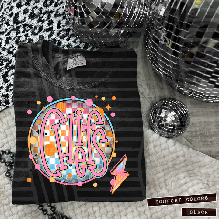 Neon Bright Circle DTF Print