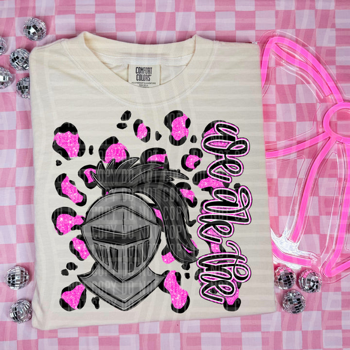 Preppy Leopard Mascot Heads DTF Print