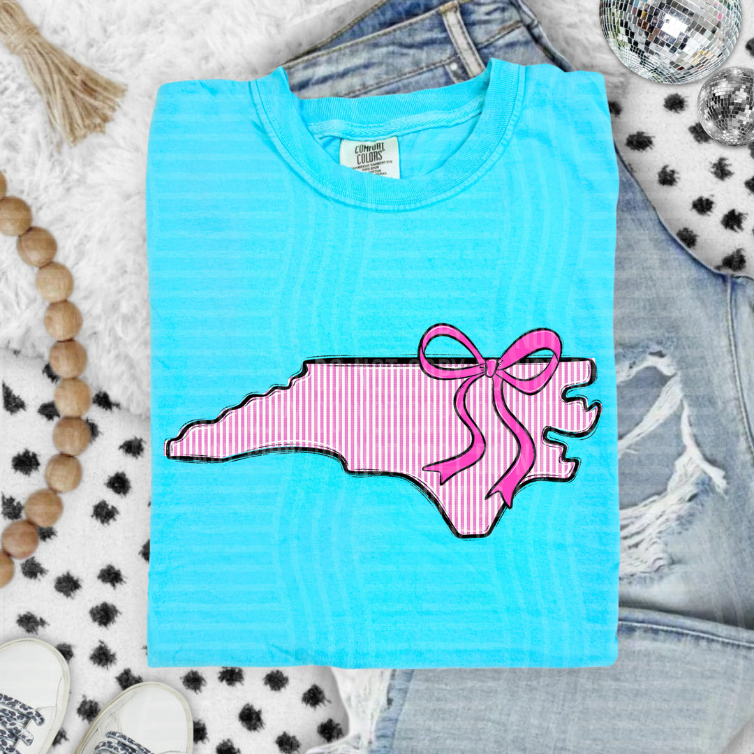 Seersucker States With Bow DTF Print