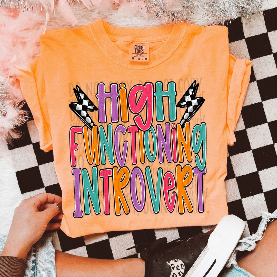 High Functioning Introvert DTF Print