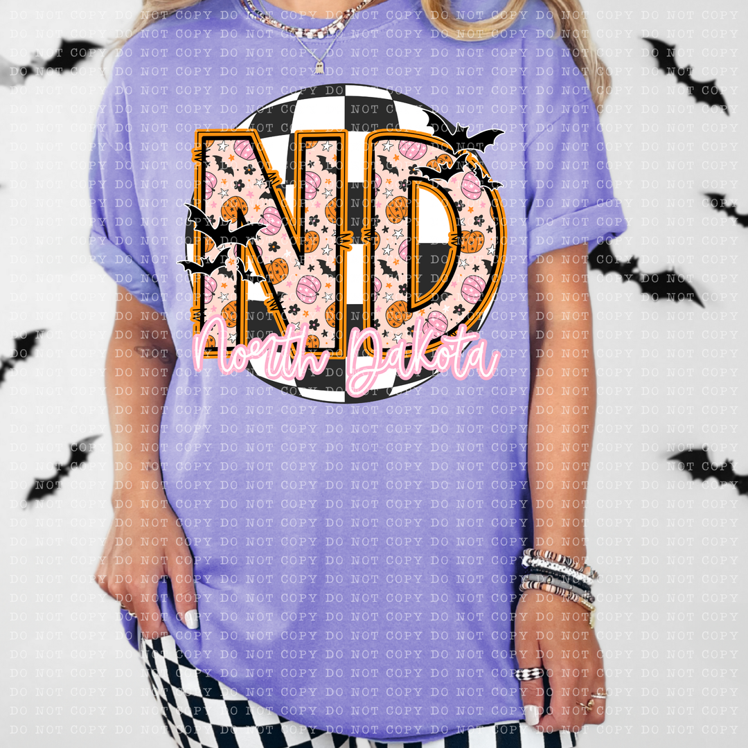 Pumpkin Batty States DTF Print
