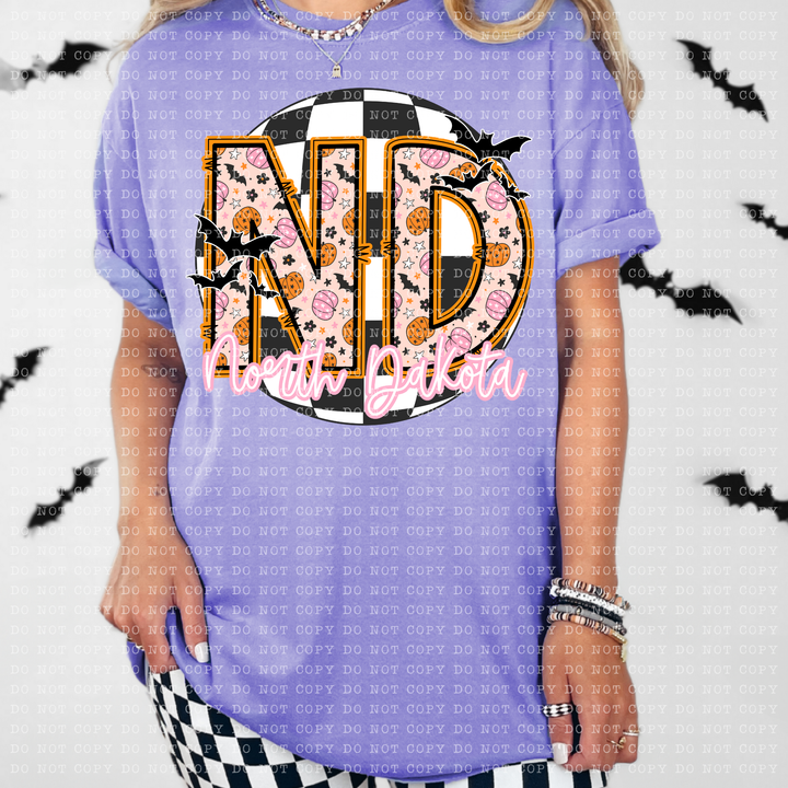 Pumpkin Batty States DTF Print