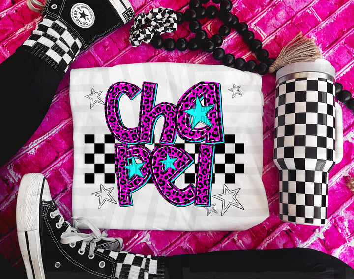 Pink Neon Leopard DTF Print