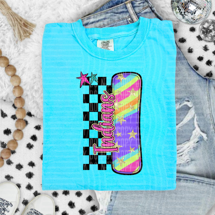 Rainbow Swirl Initials DTF Print