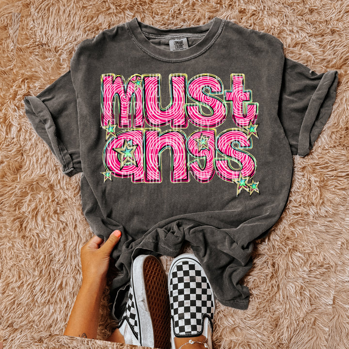 Pink Swirls DTF Print