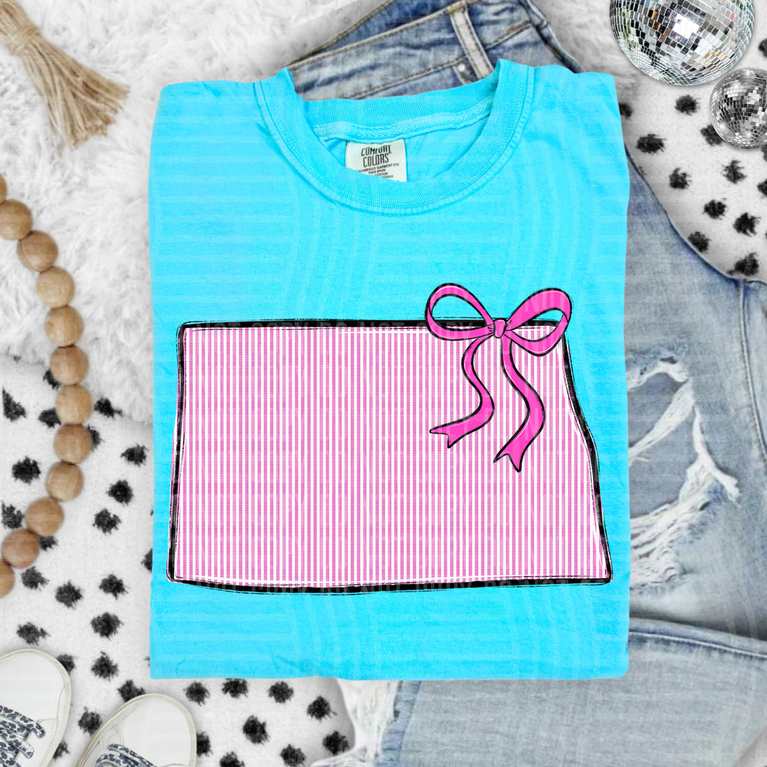 Seersucker States With Bow DTF Print