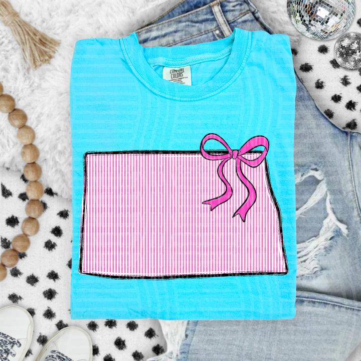 Seersucker States With Bow DTF Print