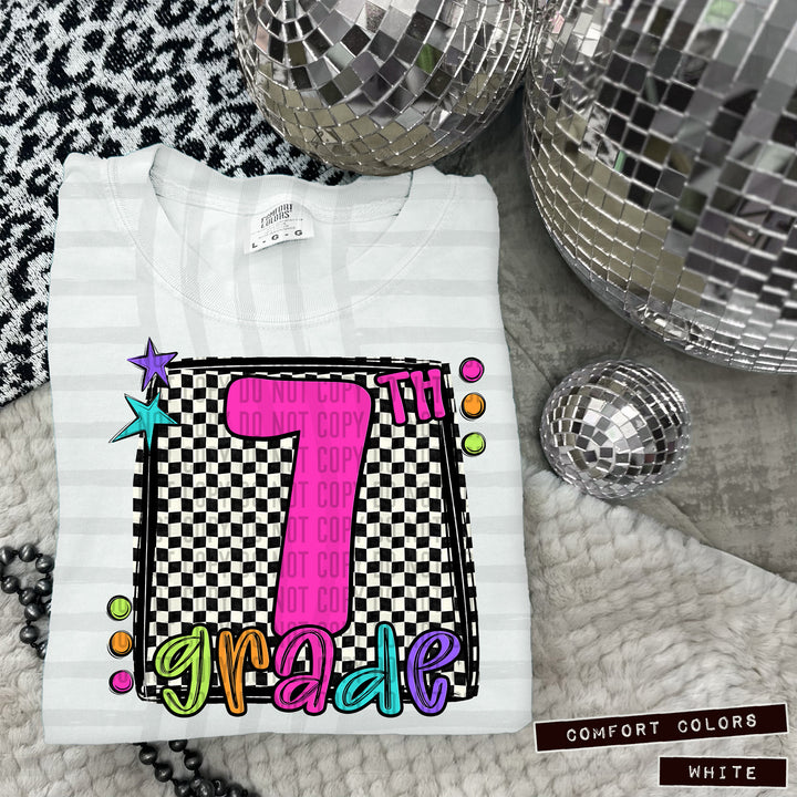 Bright Preppy Grades DTF Print