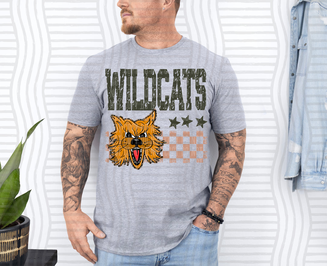 Camo Mascot Heads DTF Print