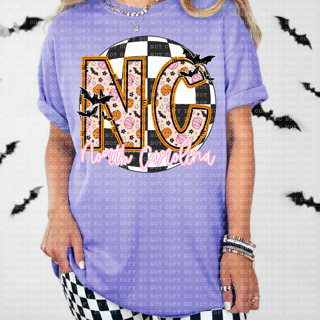 Pumpkin Batty States DTF Print