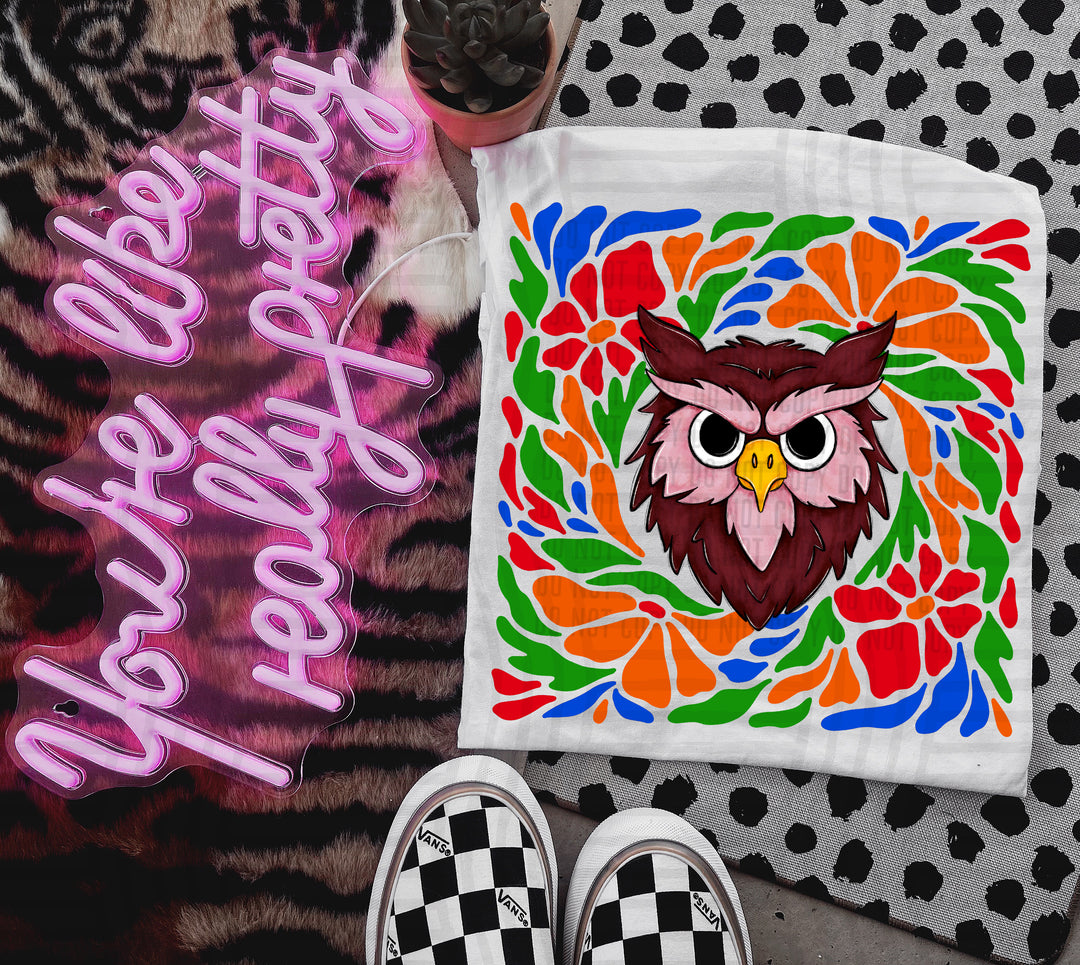 Retro Floral Mascot Heads DTF Print