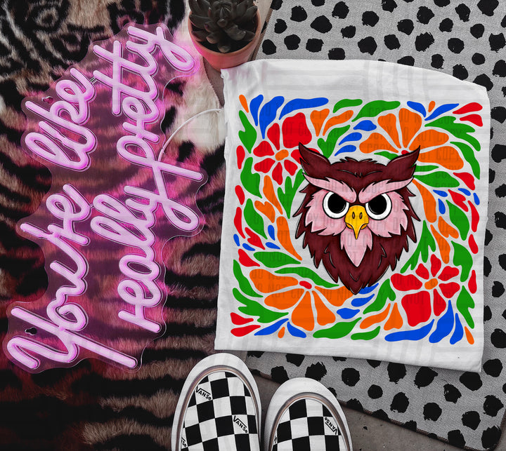 Retro Floral Mascot Heads DTF Print