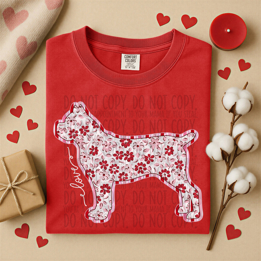Valentine Dogs DTF Print