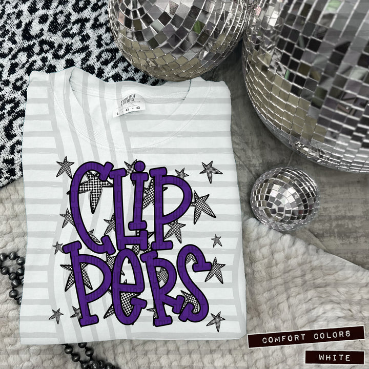 Purple Staggered DTF Print