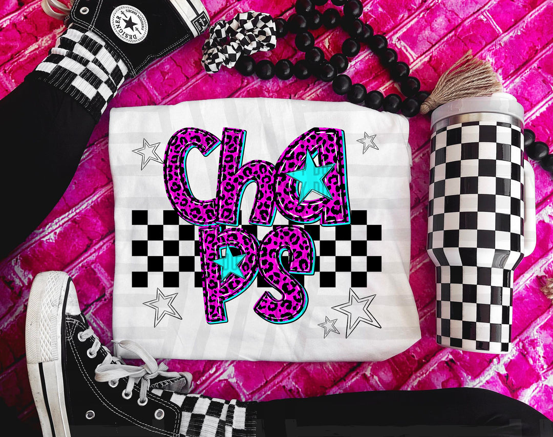 Pink Neon Leopard DTF Print