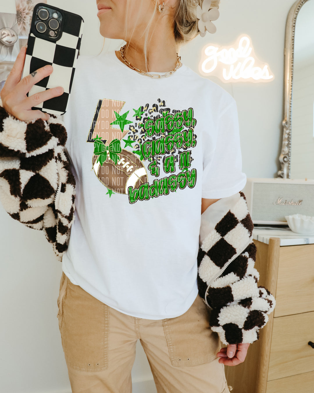 Sassy Classy Football DTF Print