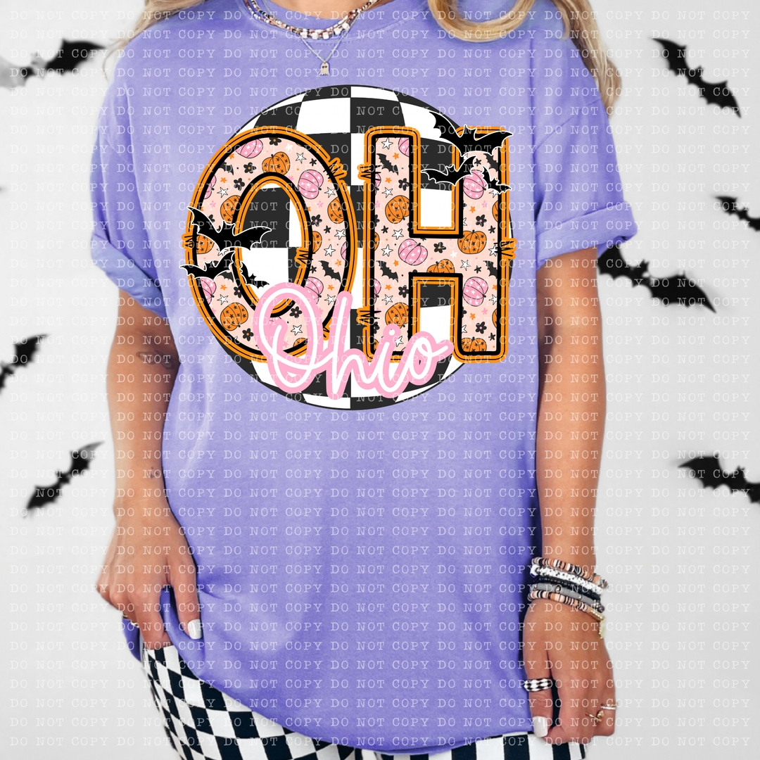 Pumpkin Batty States DTF Print