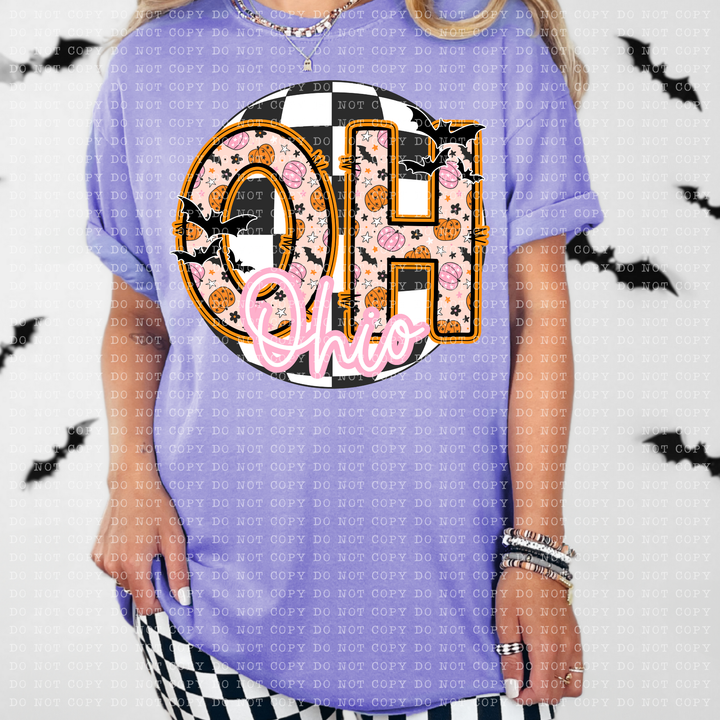 Pumpkin Batty States DTF Print