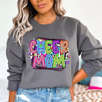 Cheer Mom Colorful DTF Print