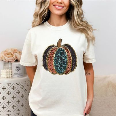 Snakeskin Pumpkin DTF Print