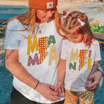 Mama and Mini Fall Bolt DTF Print