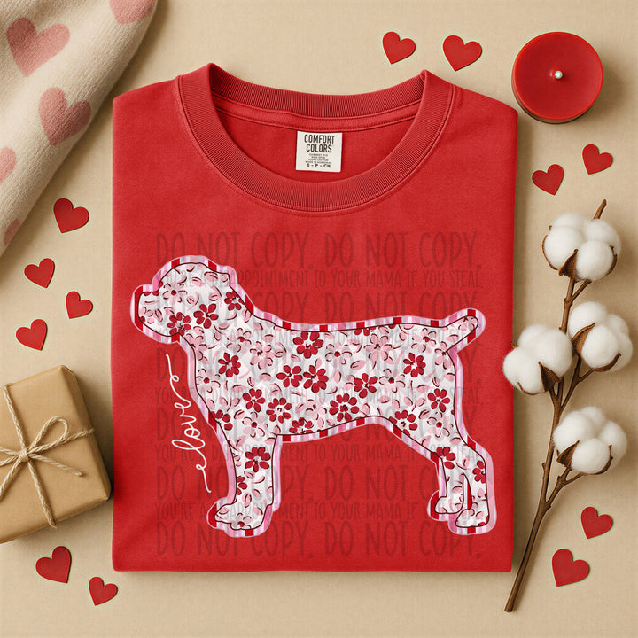 Valentine Dogs DTF Print