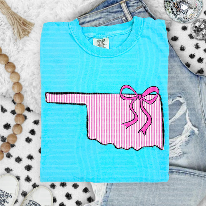 Seersucker States With Bow DTF Print