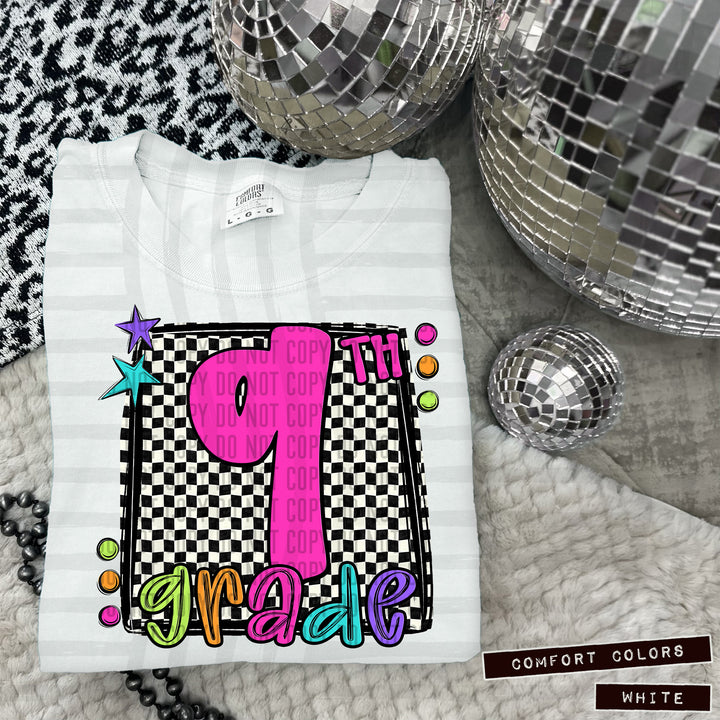 Bright Preppy Grades DTF Print