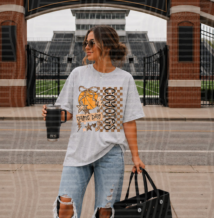 Glittery Game Day Basketball Mascots DTF Print