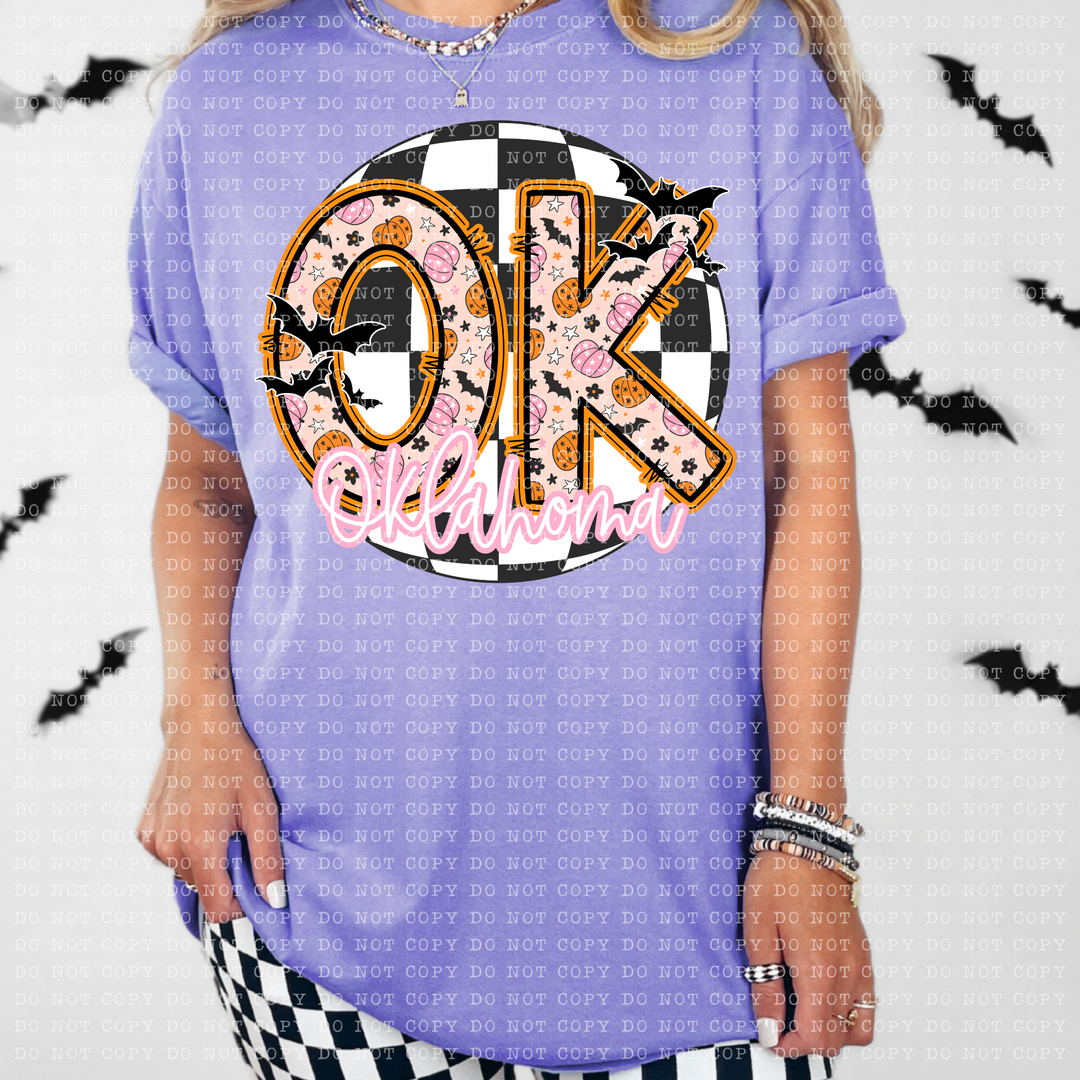 Pumpkin Batty States DTF Print