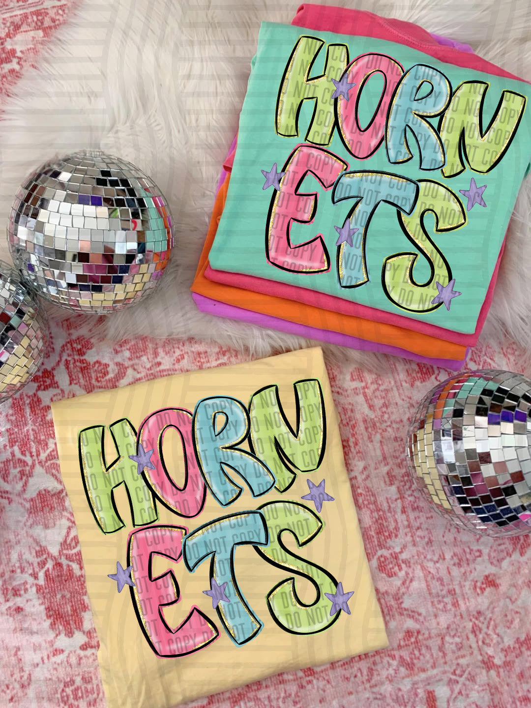 Glittery & Preppy Mascots DTF Print
