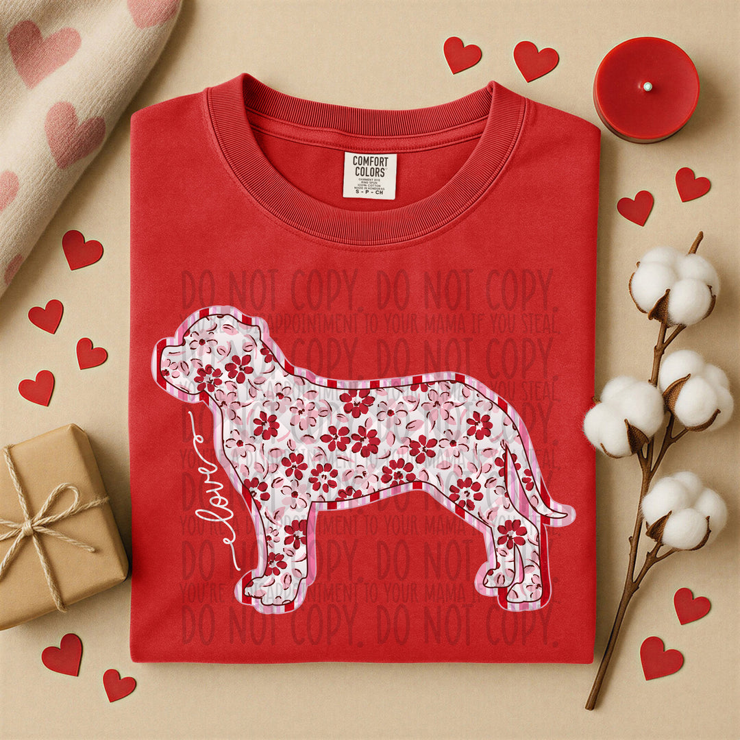 Valentine Dogs DTF Print