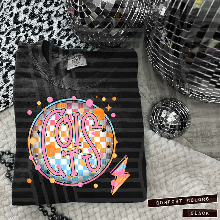 Neon Bright Circle DTF Print