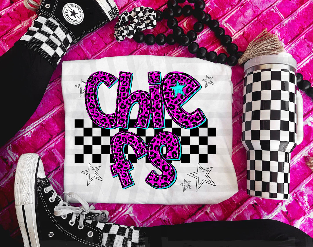 Pink Neon Leopard DTF Print