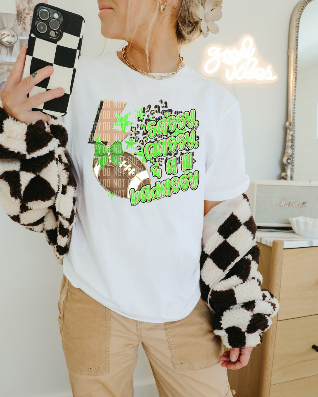 Sassy Classy Football DTF Print