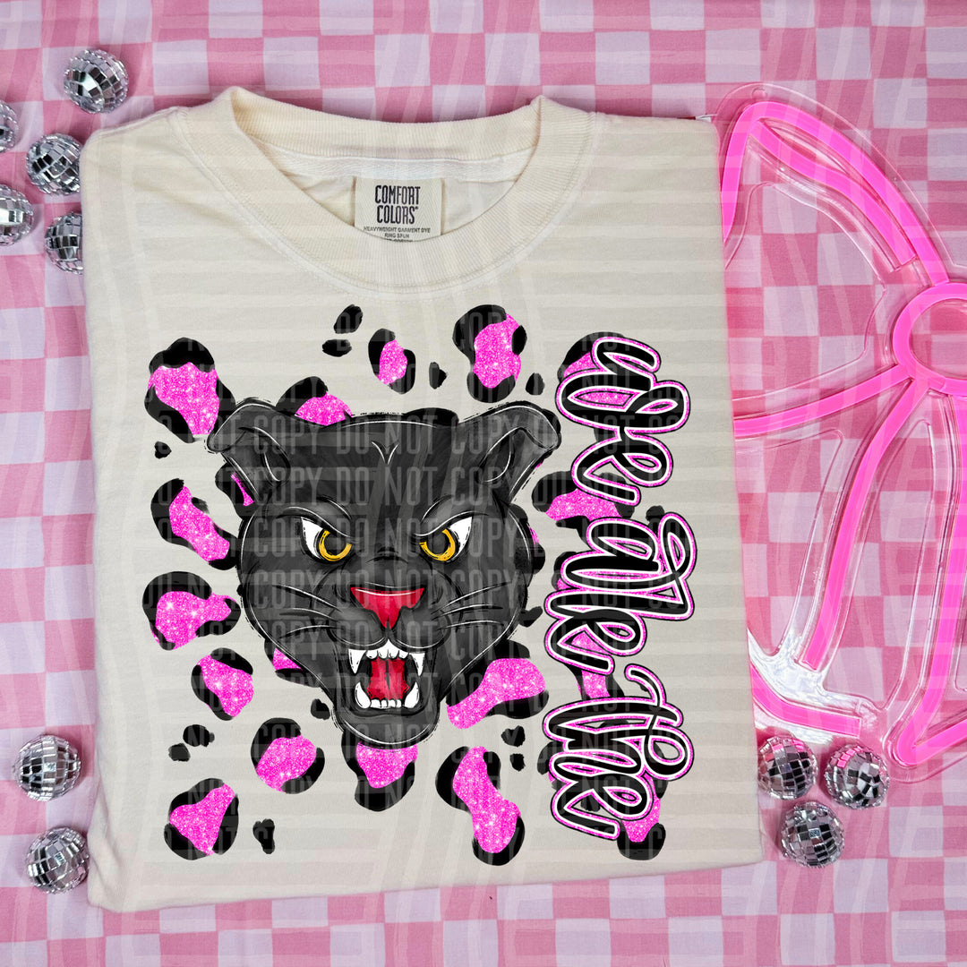 Preppy Leopard Mascot Heads DTF Print