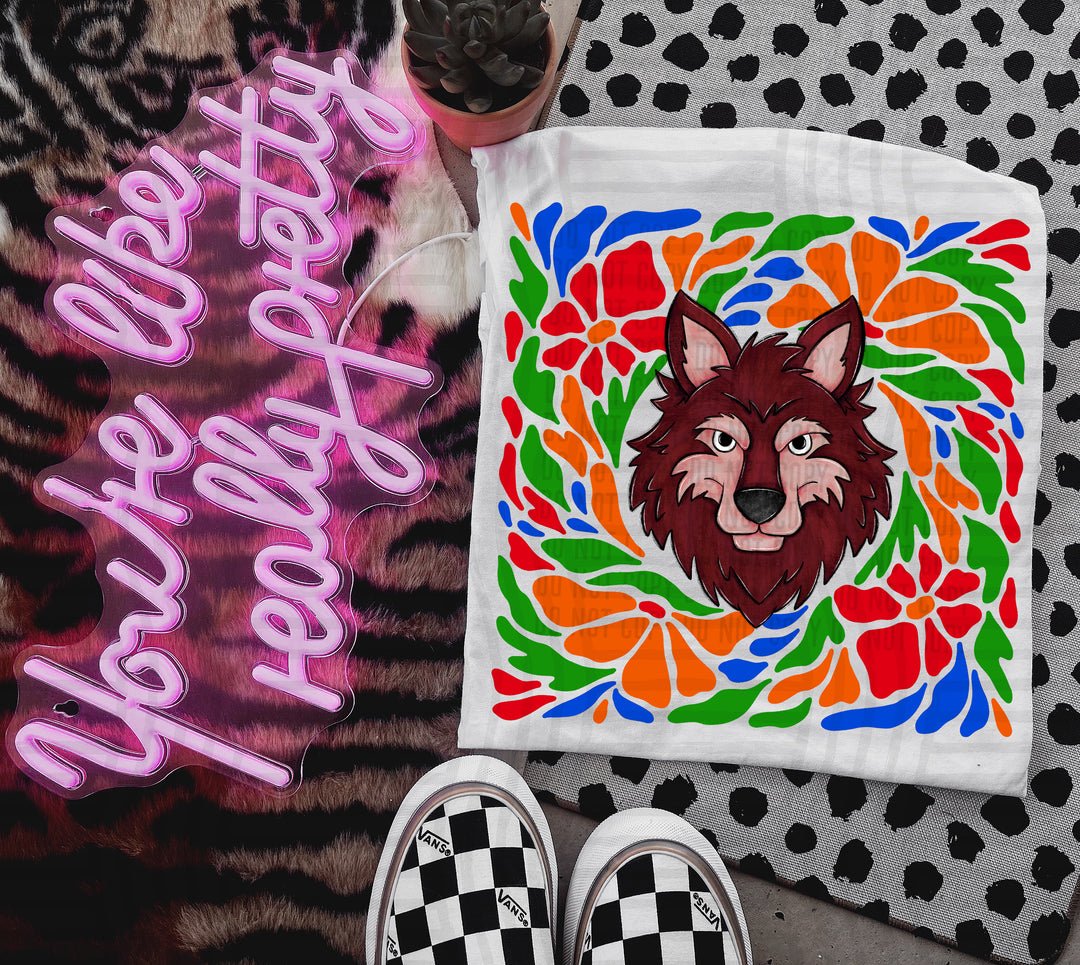 Retro Floral Mascot Heads DTF Print