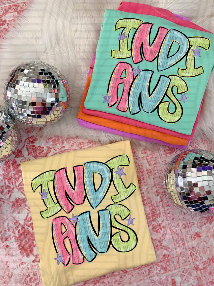 Glittery & Preppy Mascots DTF Print