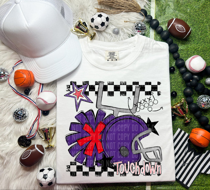 Helmet Pom Colors DTF Print