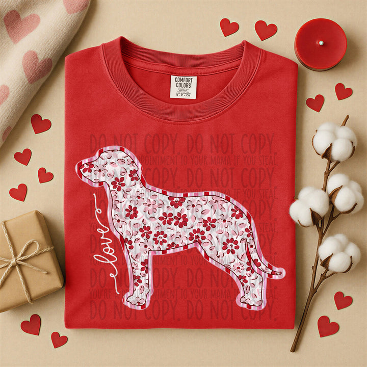 Valentine Dogs DTF Print