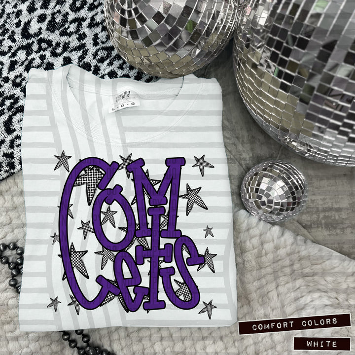 Purple Staggered DTF Print