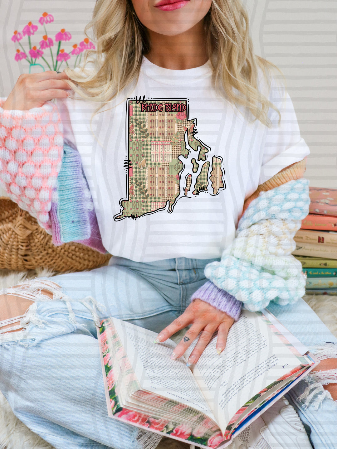 Butterfly Cottage States DTF Print
