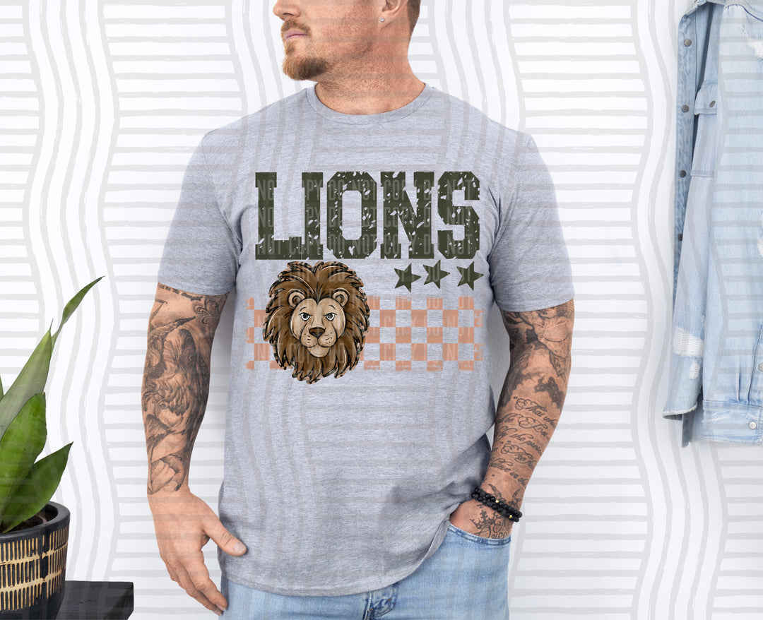 Camo Mascot Heads DTF Print