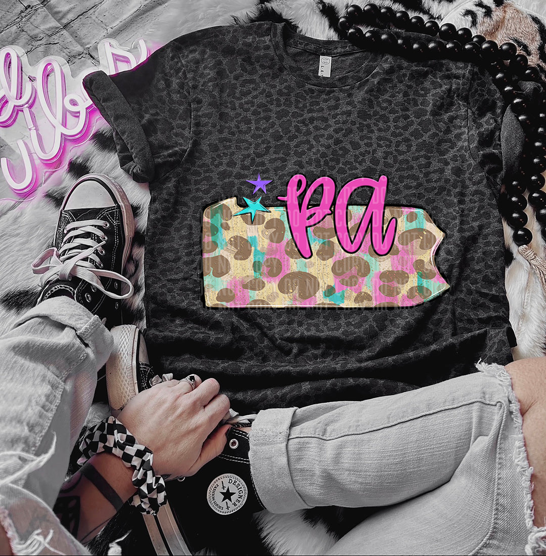Preppy Bright States DTF Print