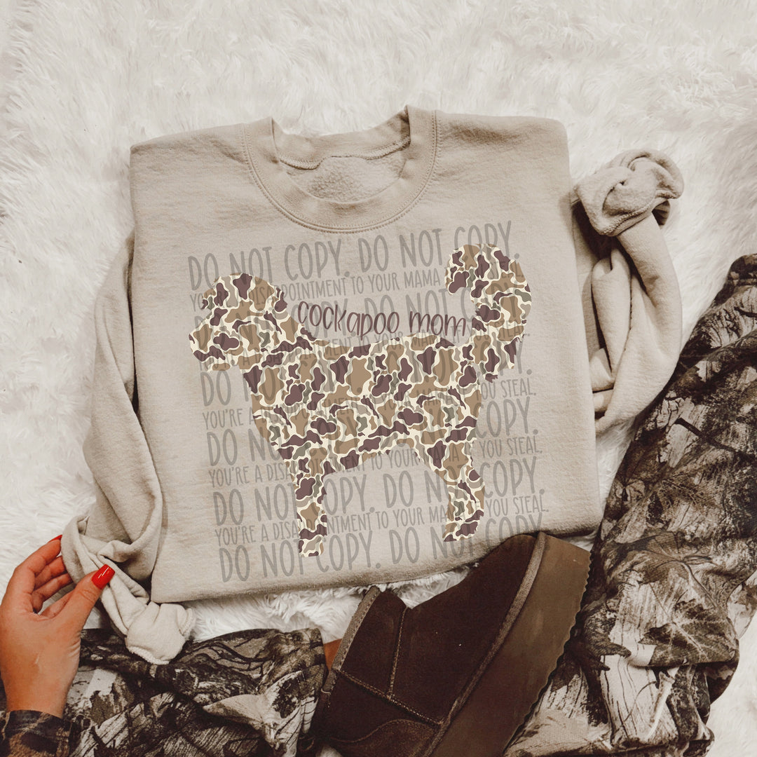 Duck Camo Dog Breeds DTF Print