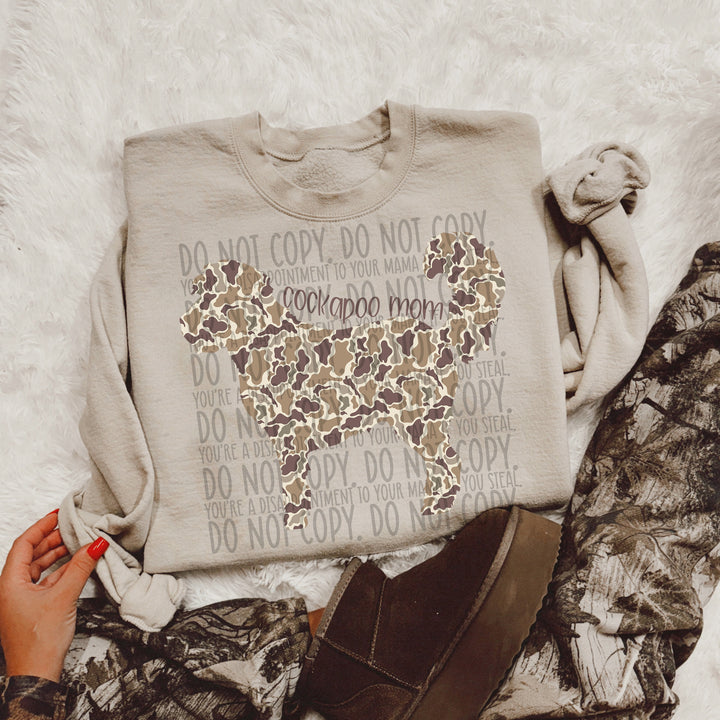 Duck Camo Dog Breeds DTF Print