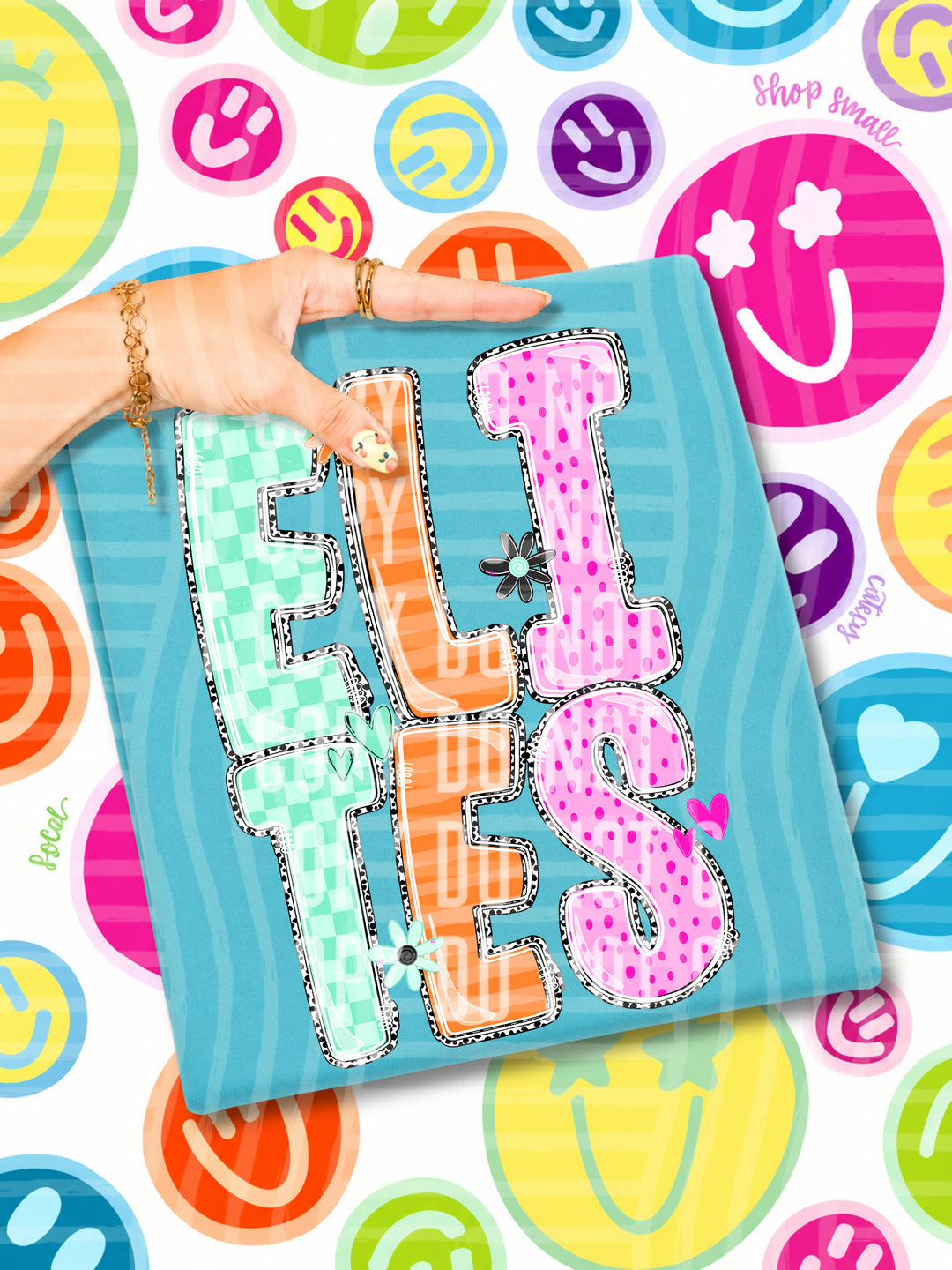 Happy Blooms Mascots DTF Print