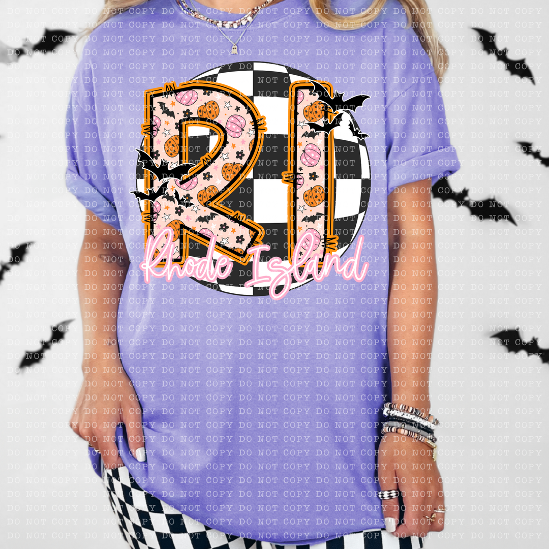 Pumpkin Batty States DTF Print